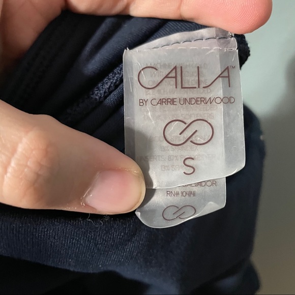 Calia Navy Rainbow Snake Print Cropped Leggings - Picture 6 of 7